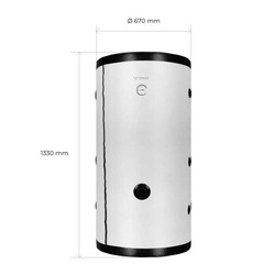 Zbiornik buforowy Rotenso Thermos Store Plus Grey 250 litrów szary