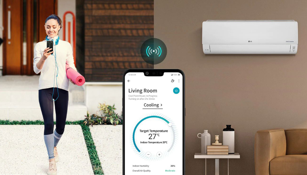Klimatyzator LG Deluxe z oczyszczaniem UVnano™ DUAL Inverter Wi-Fi 3,5kW 35 m2