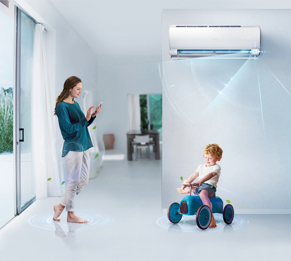 Klimatyzator Haier NORDIC FLEXIS PLUS White Shine Wi-Fi sterylizacja UV-C 3,5kW 45 m2 dedykowany do ogrzewania